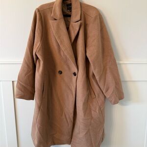 Lane Bryant Tan Trench Coat Classic Double-Breasted